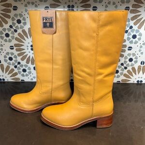 Frye Yellow boots, brand new with tags, women’s size 8. Accepting offers!